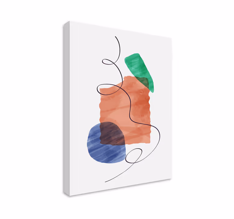 Modern canvas art abstract shapes composition - TenStickers