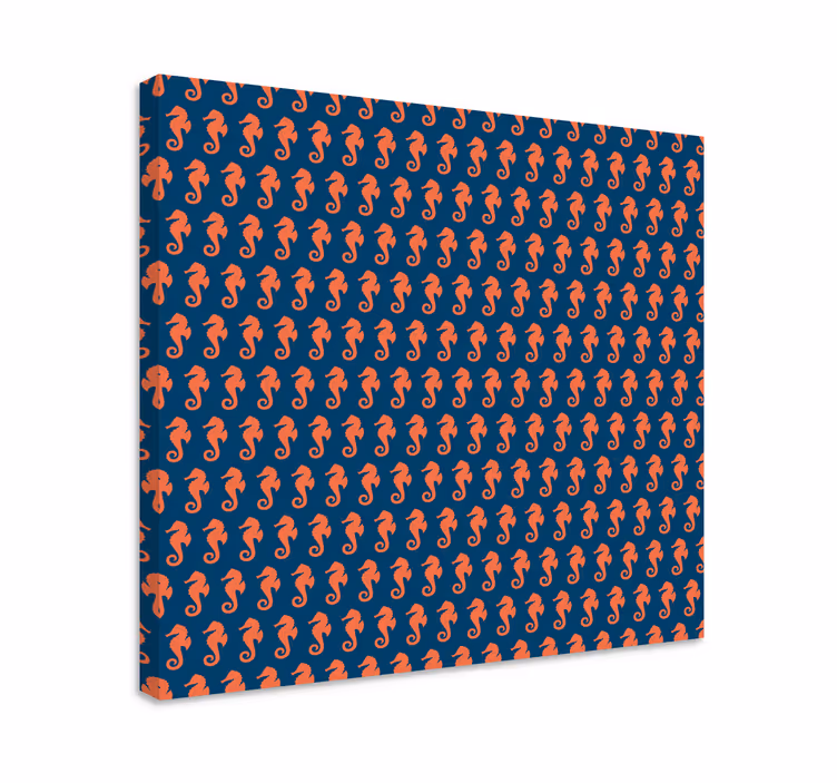 Modern canvas art seahorse pattern design - TenStickers