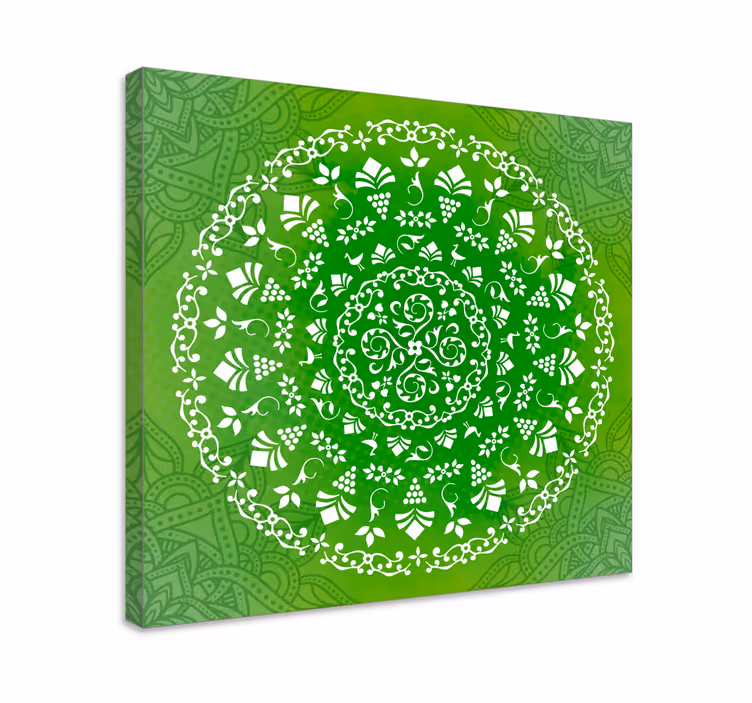 Zen canvas art detailed botanical mandala - TenStickers