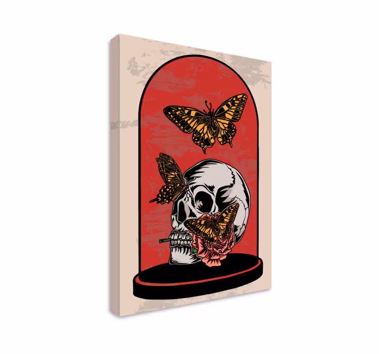 Time flies butterfly butterfly canvas wall art - TenStickers
