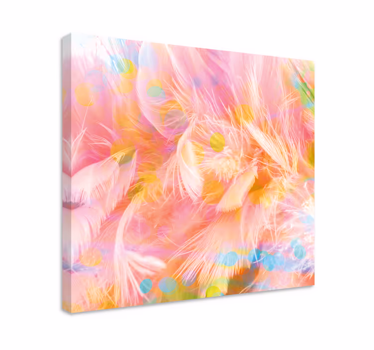 Feather canvas wall art delicate feather designs - TenStickers