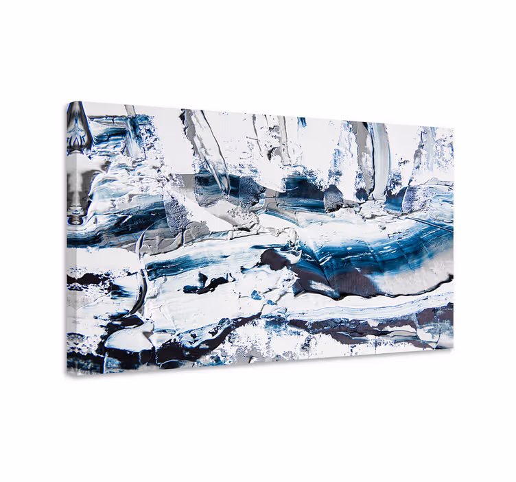 Abstract wall art 1 textured monochrome layers - TenStickers