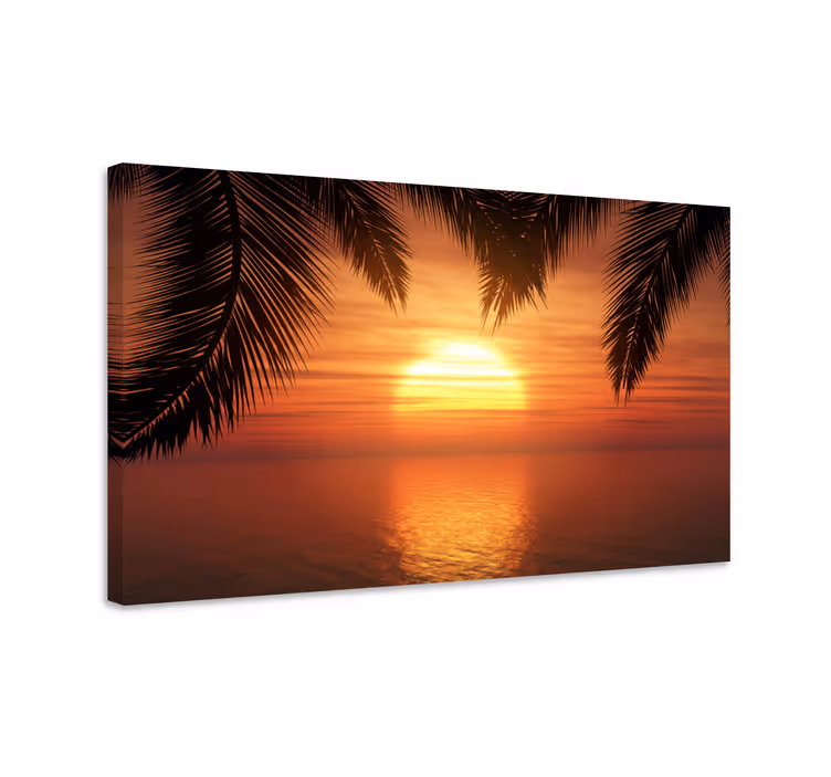 Sunset headboard canvas prints - TenStickers