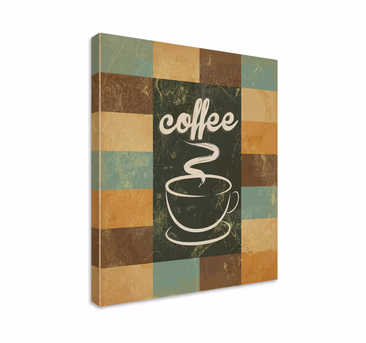 Quote canvas coffee time motivation - TenStickers