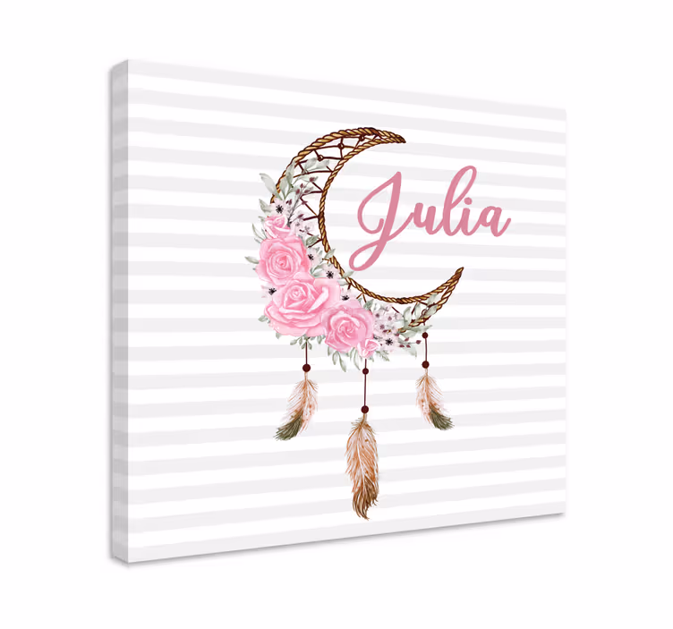 Flowers canvas moon flower design - TenStickers