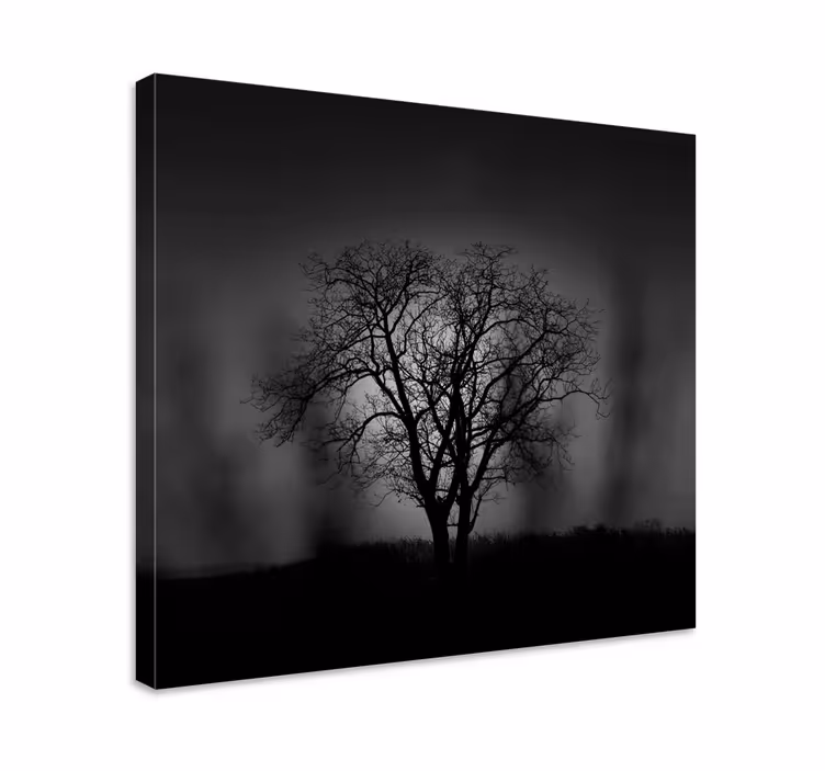 Tree canvas wall art silhouette of tree - TenStickers