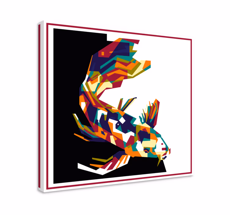Fish canvas colorful koi fish artwork - TenStickers