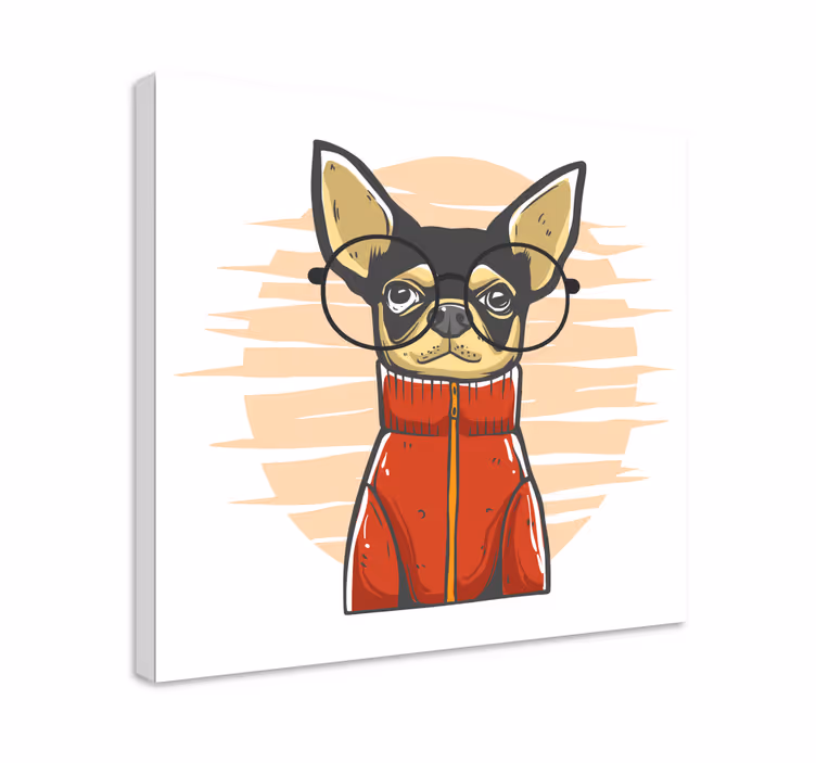 Dog wall art stylish canine portrait - TenStickers