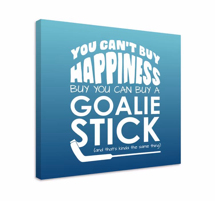 Can't buy happiness ice hockey canvas prints - TenStickers