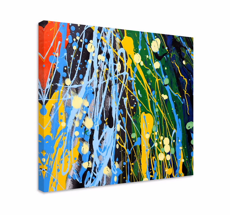 Abstract wall art 1 colorful splashing hues - TenStickers