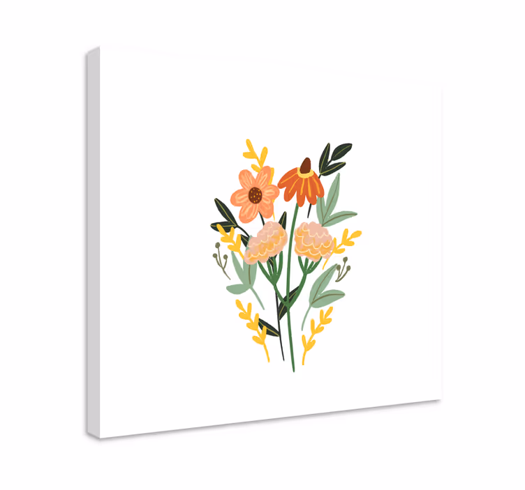 Cone flowers bouquet flower canvas - TenStickers