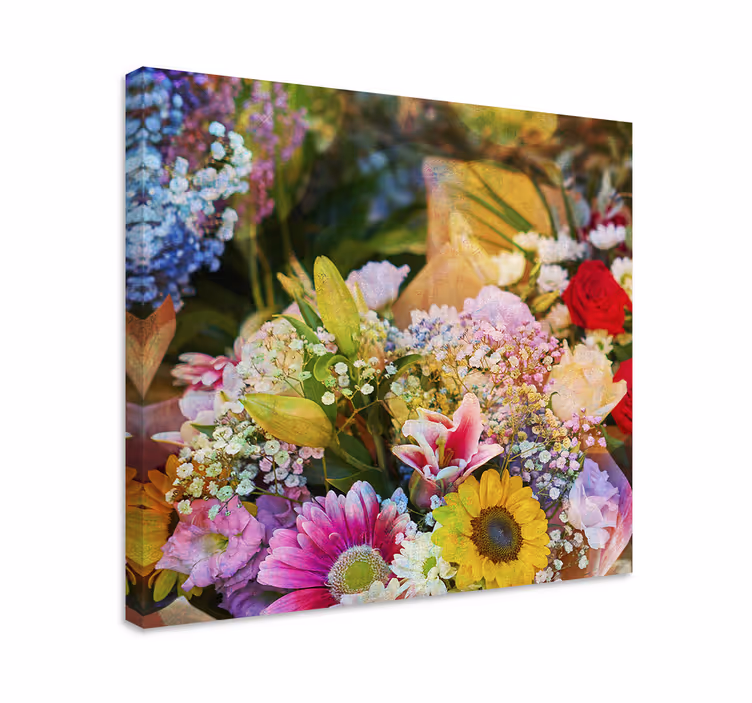 Flowers canvas lively blossom arrangement - TenStickers