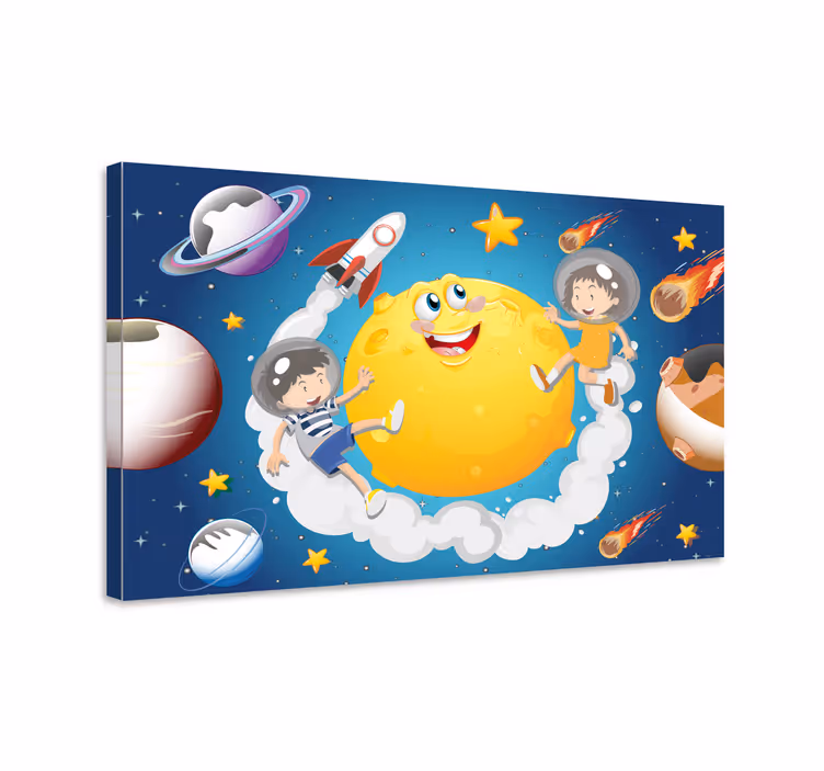 Nursery canvas space adventure fun - TenStickers