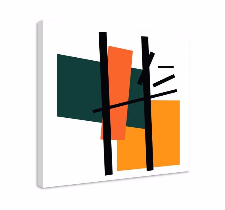 Squares and rectangles art geometric canvas - TenStickers
