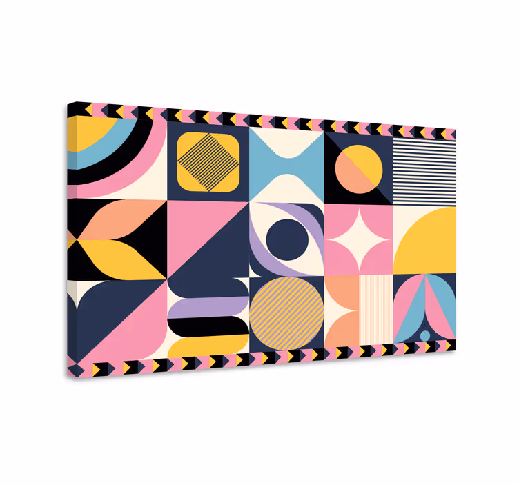 Geometric canvas of geometric shape collage - TenStickers