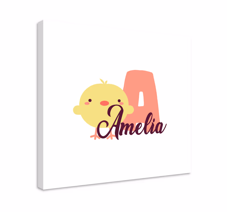 Cocktail canvas cute chick design - TenStickers