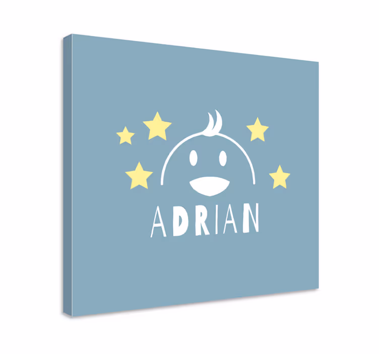 Nursery canvas happy character face - TenStickers