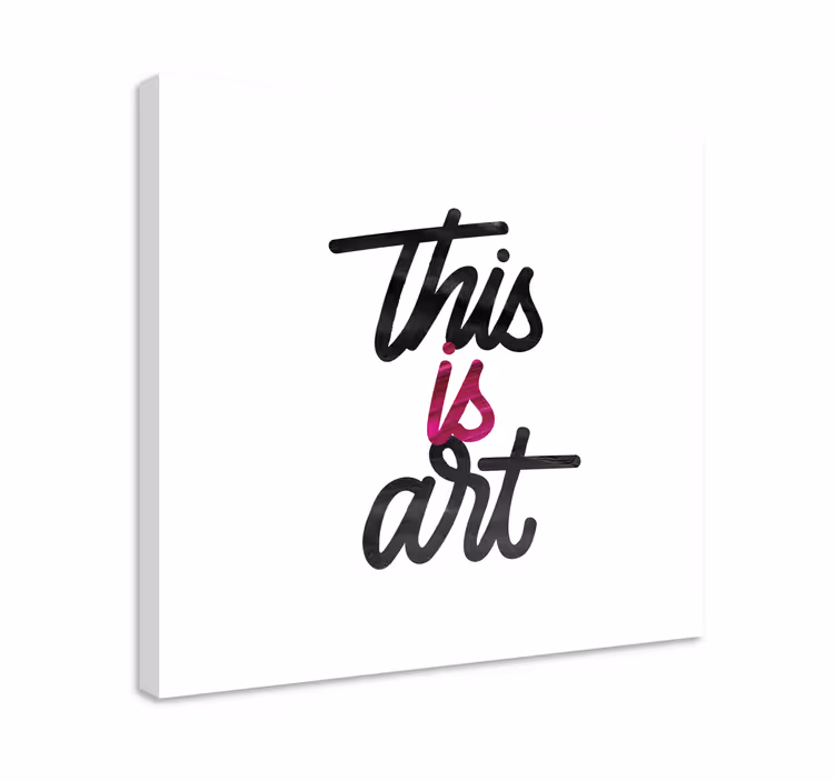 This is art pink and black colours canvas art - TenStickers