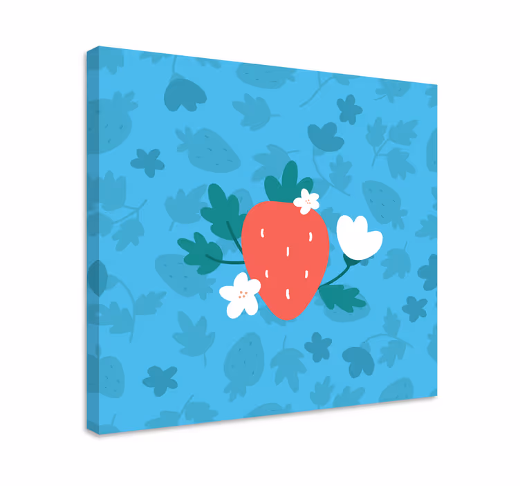 Flower pattern and fruit canvas - TenStickers