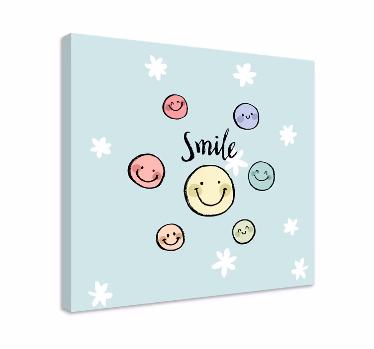 Quote canvas - smile face collection - TenStickers