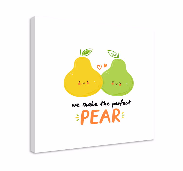 Fruit canvas wall art perfect pair fruits - TenStickers