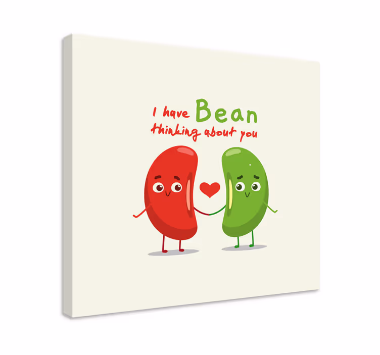 Love Beans Together fruit canvas wall art - TenStickers