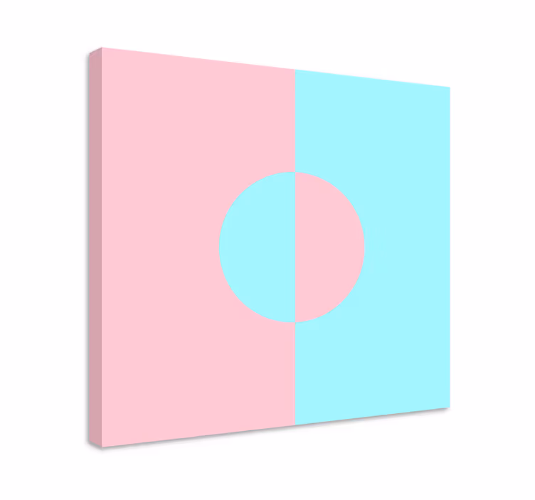 Geometric canvas circle and split - TenStickers
