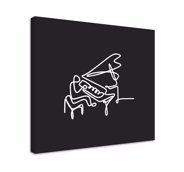 Music canvas art abstract piano melody art - TenStickers