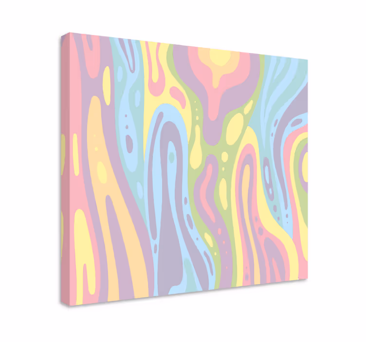Colourful lava lamp effect modern canvas - TenStickers
