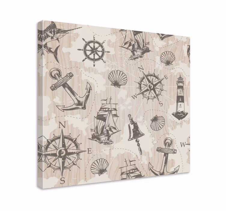 Sailing Nautical Elements cityscape wall art - TenStickers