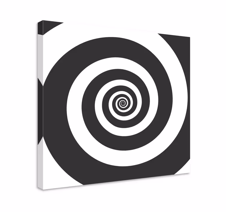 Black and white hypnotical  canvas art prints - TenStickers
