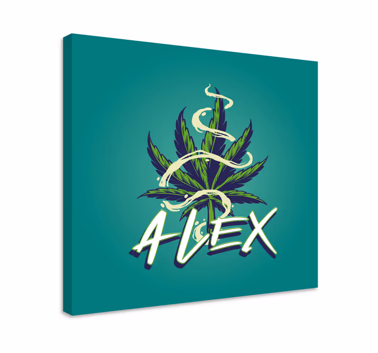 Retro canvas marijuana leaf pattern - TenStickers