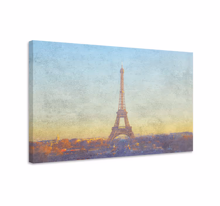 Cityscape wall art eiffel tower landscape - TenStickers