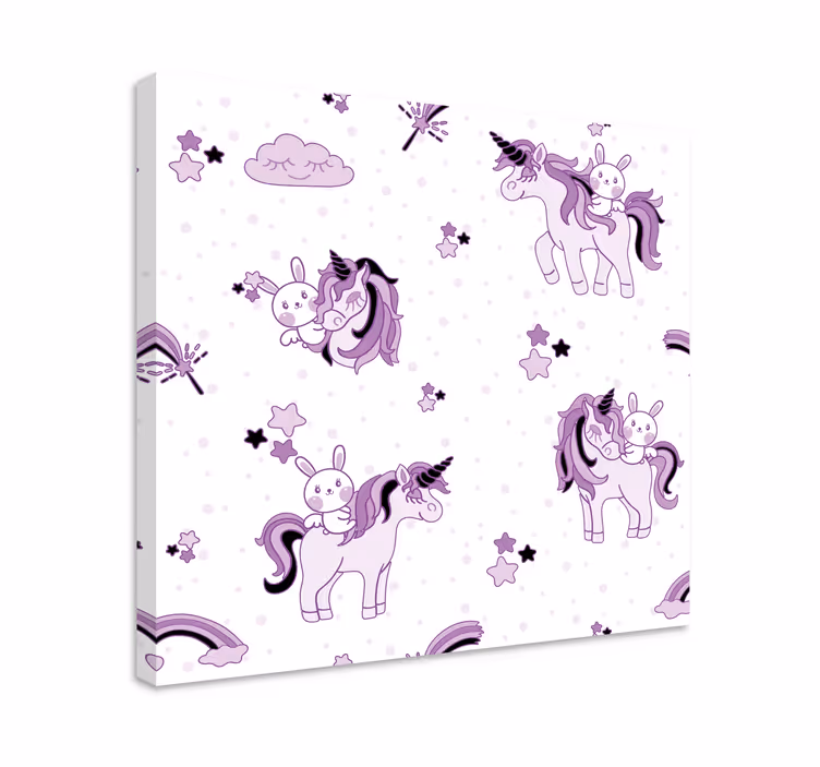 Unicorn pictures framed cute unicorn journey - TenStickers