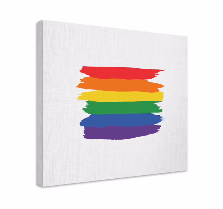 Retro canvas with bold stripes pattern - TenStickers