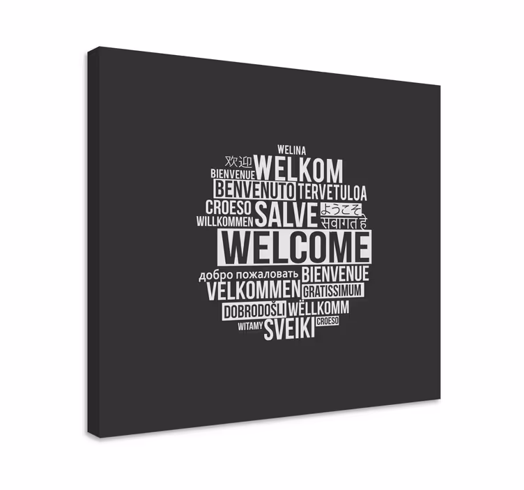 Quote canvas - a warm embrace for all - TenStickers