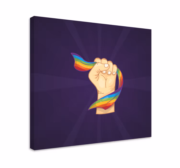 Quote canvas of the pride fist symbol - TenStickers
