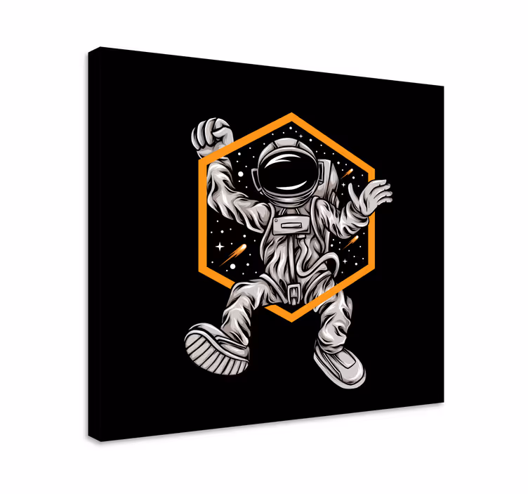 Happy cool astronaut bedroom wall prints - TenStickers