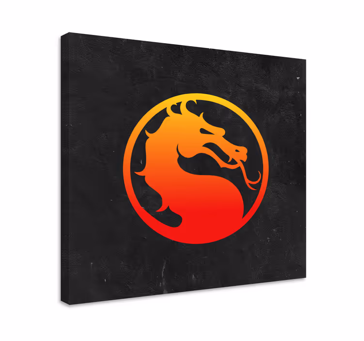 Video game canvas art mortal kombat dragon artwork - TenStickers
