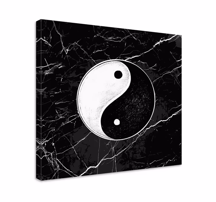 Zen canvas art yin yang emblem - TenStickers