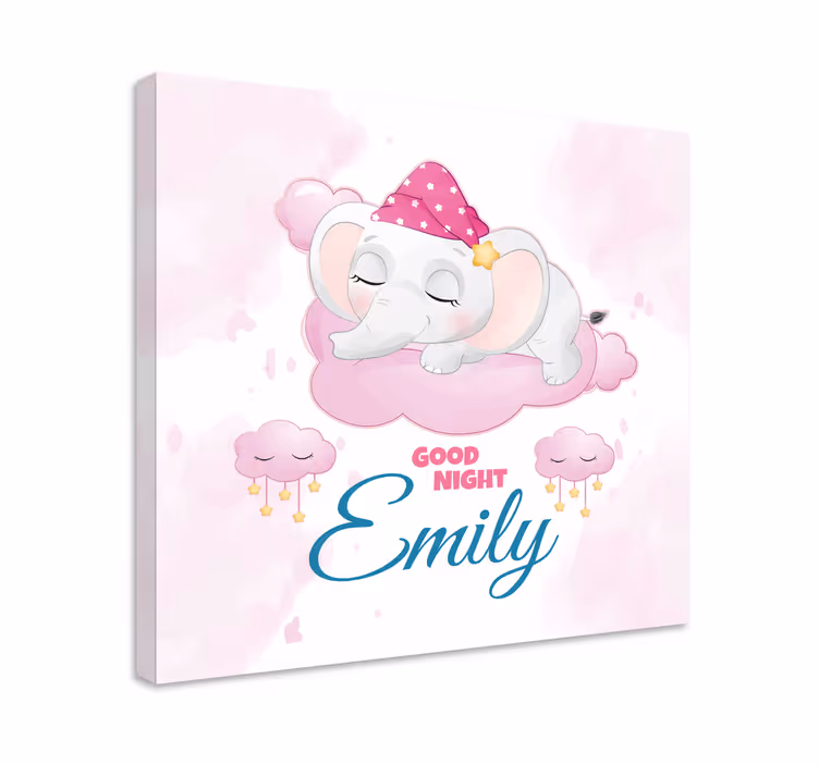 Elephant wallart sweet dreams elephant art print - TenStickers