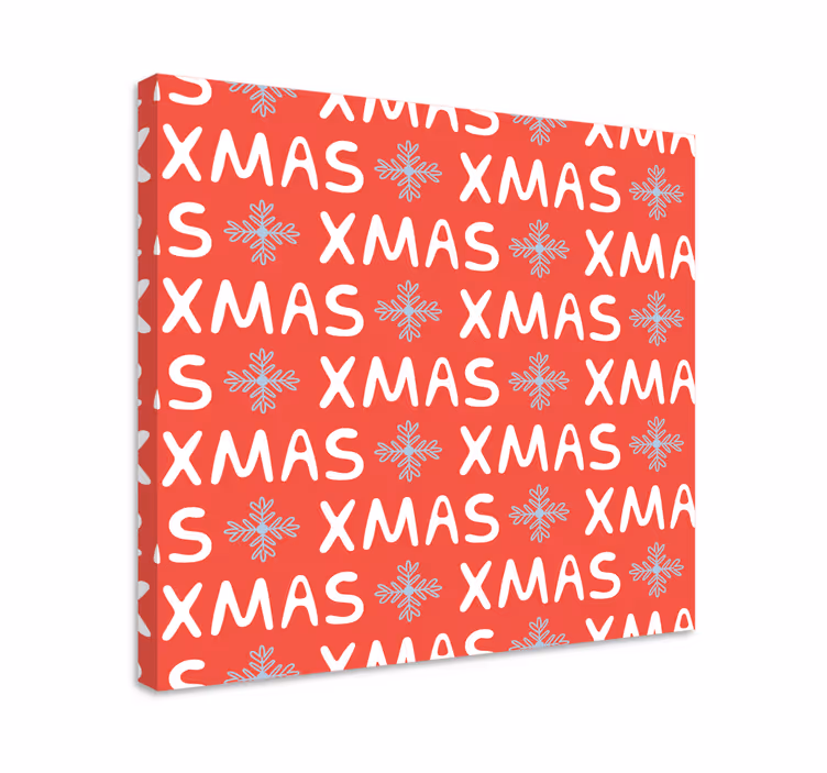 Quote canvas xmas snowflakes design - TenStickers
