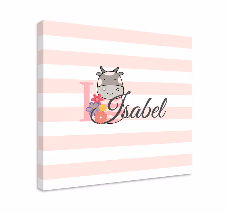 People canvas adorable cow illustration - TenStickers