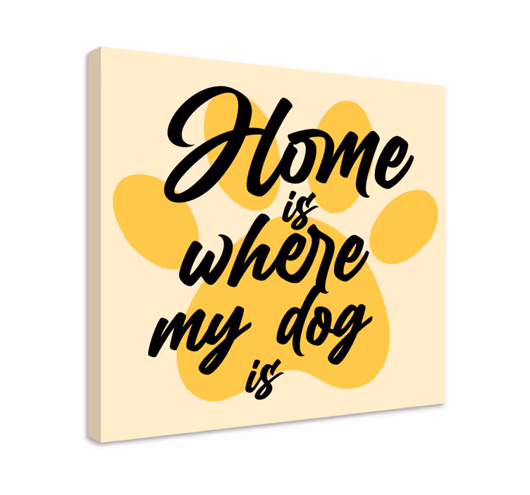 Dog wall art home is where the paws are - TenStickers