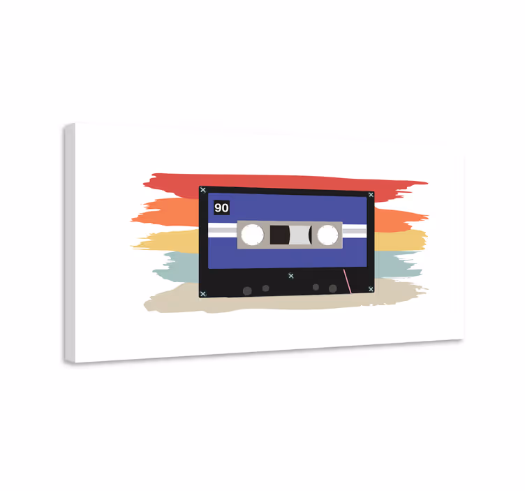 Retro Vintage Cassette tape retro canvas - TenStickers