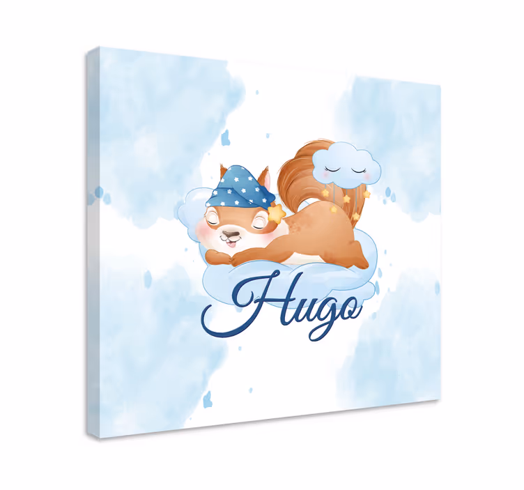 Animal roller blind squirrel dreaming sweetly - TenStickers