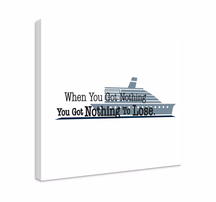 Quote canvas for a motivational nautical phrase - TenStickers