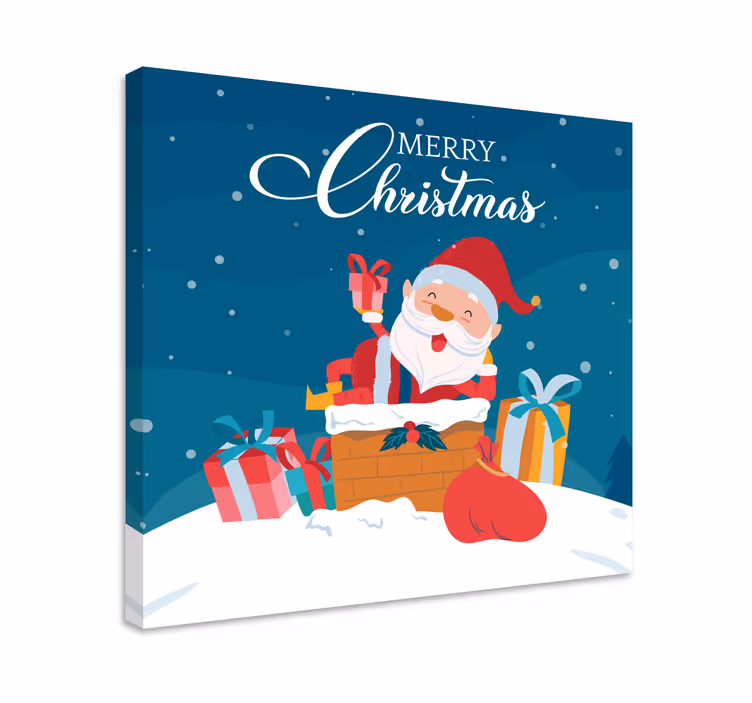 Cityscape wall art santa with gifts - TenStickers