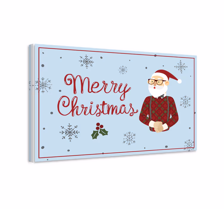 Happy hipster christmas Christmas canvas prints - TenStickers