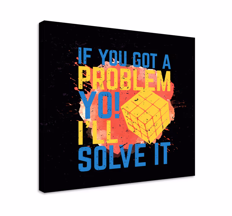 Quote canvas life is like a rubik's cube - TenStickers
